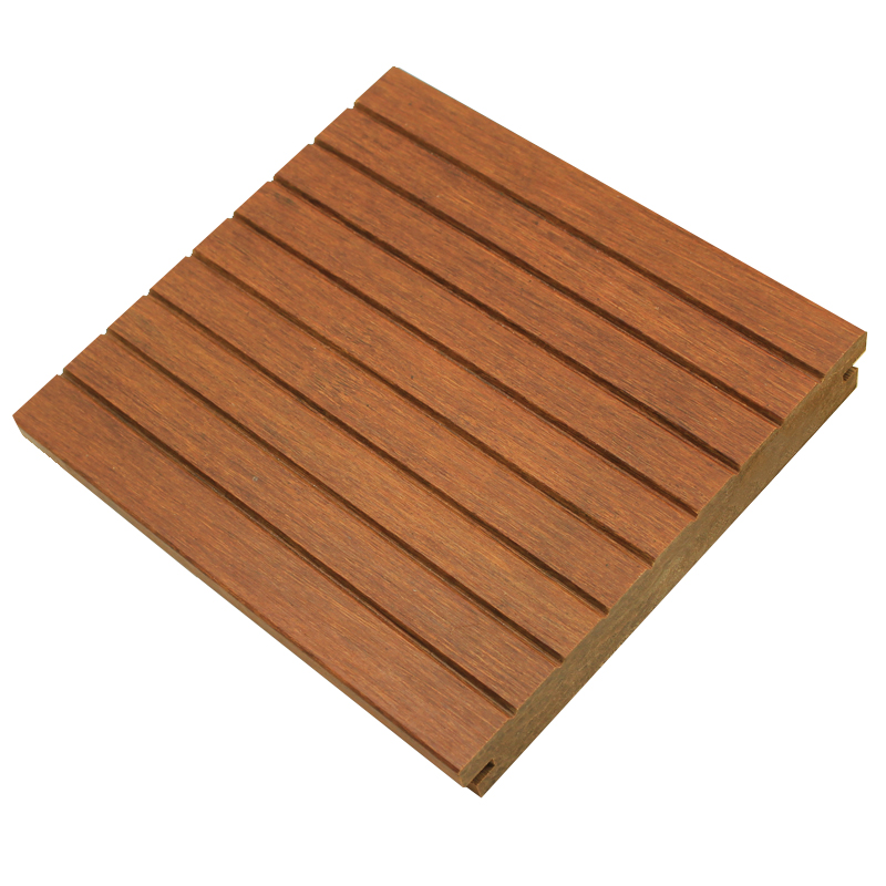 Heat Pressed Exterior Bamboo Decking Board , Light Carbonized