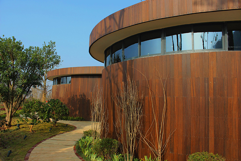 Changsha Meixi Lake Park With Outdoor Bamboo Wall Chadding